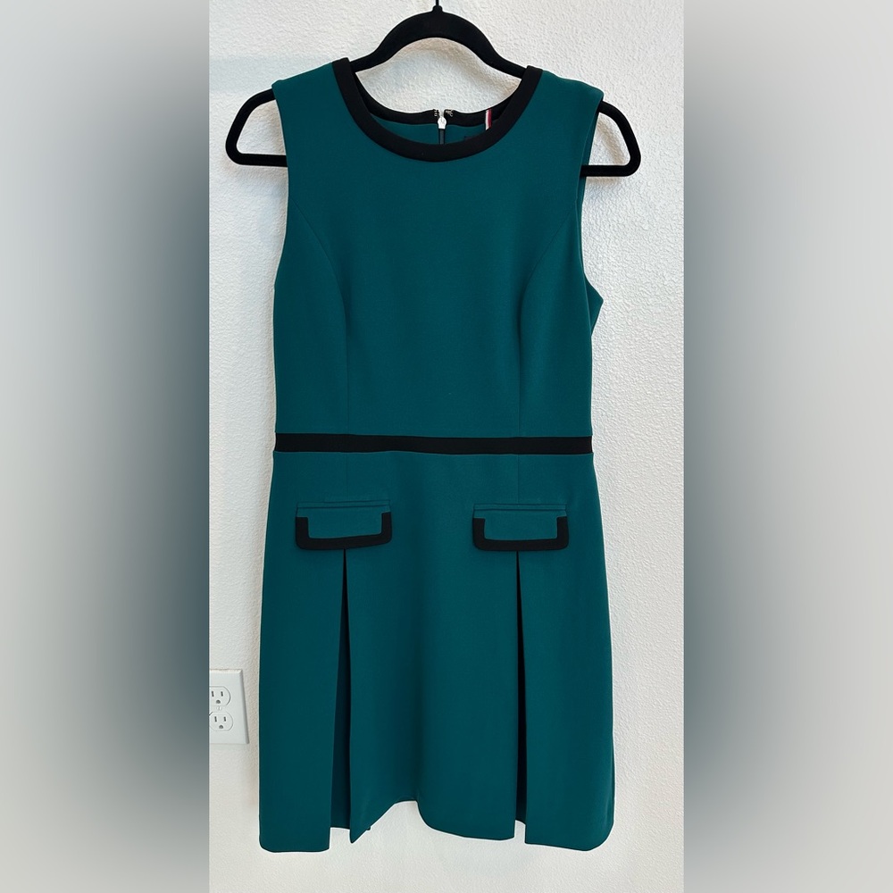 Tommy Hilfiger Teal Dress with Black Trim